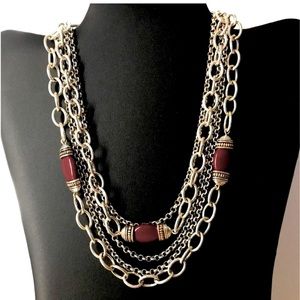 N147 Boho 5 strand statement piece 18” with extender